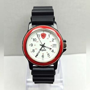 Mens Quest Army Military Style Date Watch 3ATM Quartz LDW-50 New Battery